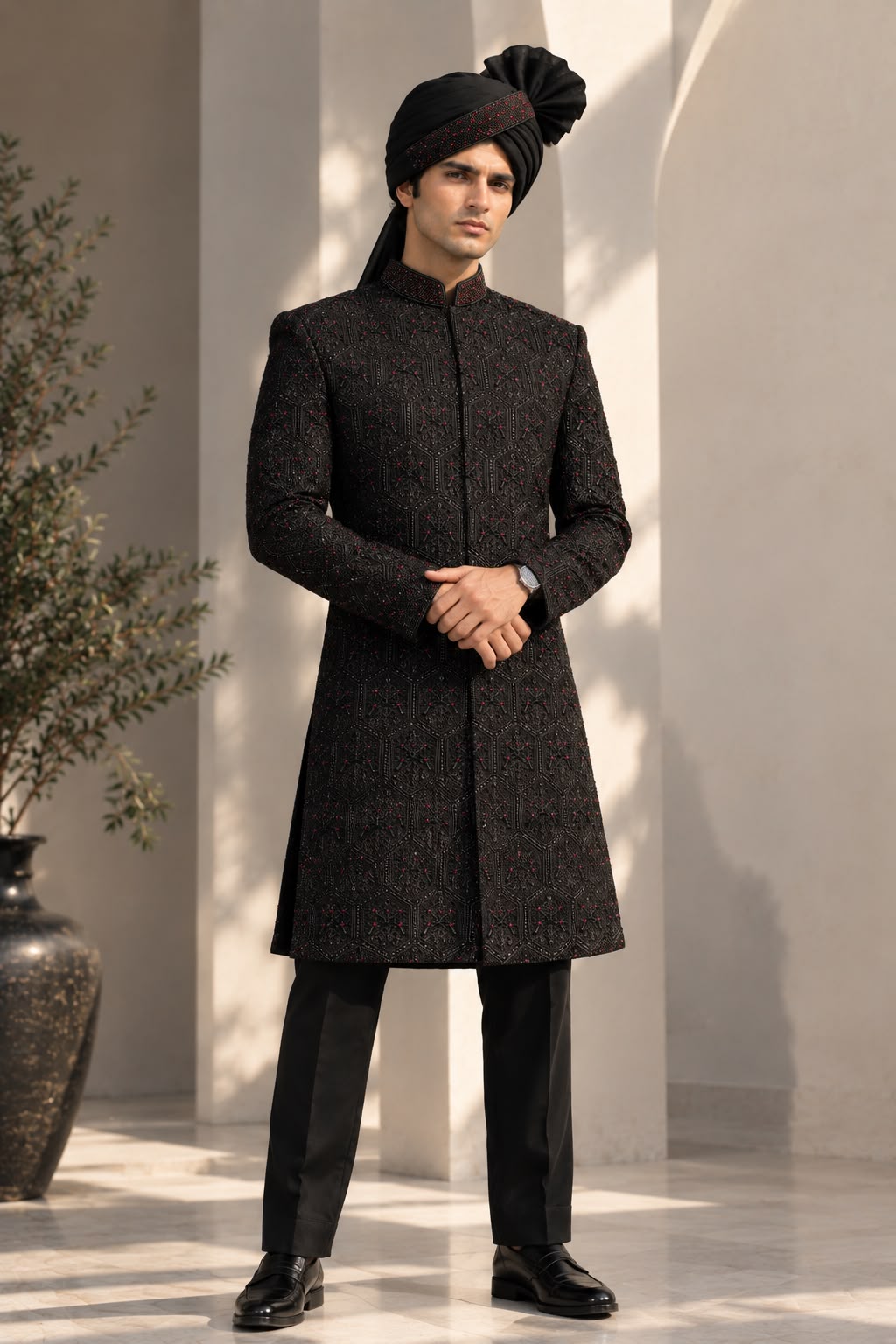 Noir Royal Sherwani
